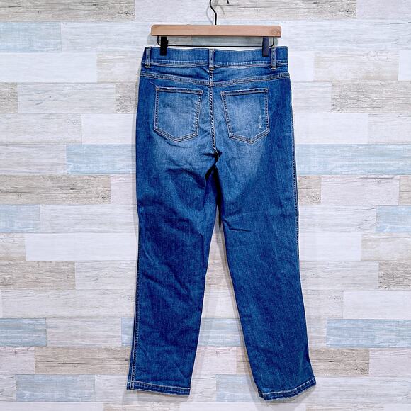 Spanx SPANXshape EveryWear Straight Leg Jeans High Rise Stretch Womens Large - Picture 3 of 8